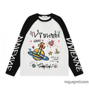 VIVIENNE WESTWOOD上質感雑誌掲載長袖Tシャツコピー ブランド