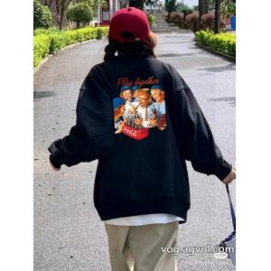 BALENCIAGA連名プリントアルファベット男女同型カップル丸首衛衣