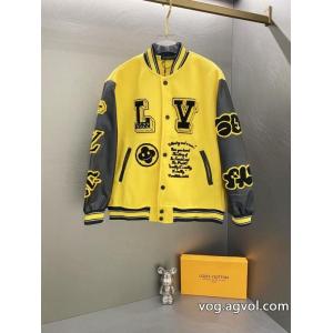 LV下山虎黄豹走秀金万針刺繍タオル刺繍野球服ジャケット