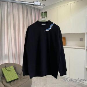 Moncle 2026秋冬新作個性的なロゴプリントパーカー男女同型