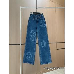 CHROME HEARTS2026新型斜め掛けプリントジーンズ