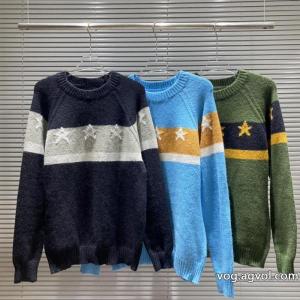 supreme胸元ストライプペンタゴンジャカードラウンドネックセーター