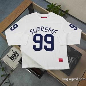 2026新作Supremeクラシック99アルファベットロゴプリントカジュアルカップル長袖Tシャツ