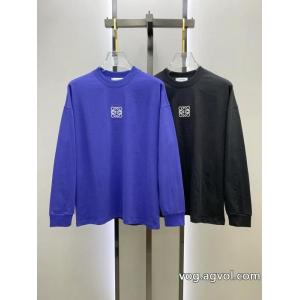 LOEWE25ss秋の新作トレードオーダーラウンドネック長袖タイツ長袖Tシャツ