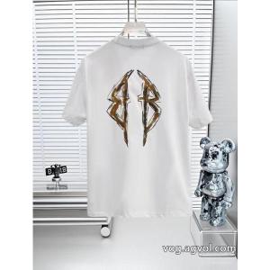 Balenciaga 25 SS高バージョン胸貼りプリントロゴラウンドネック半袖Tシャツ