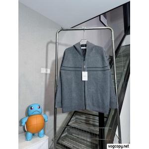 Dior-ディオールリバーシブルカシミヤハットジッパーニットコート
