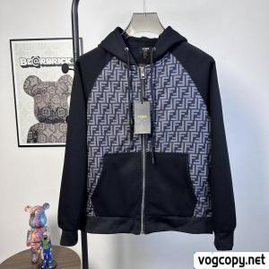 fendi新型高品質老花パッチワークキャップコート