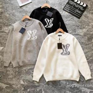 Louis Vuittonジャカード大ロゴヘッダーセーター