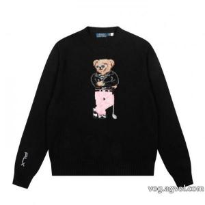 Ralph Lauren重工ベアーゴルフシリーズ秋冬カップルニットクルーネックセーター