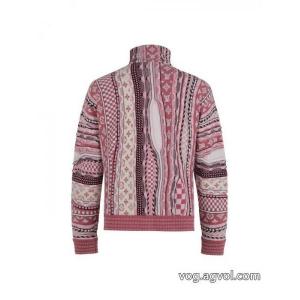 LOUIS VUITTON25SSヘッダーハーフジッパー変則ジャカードセーターコート