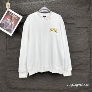 fendiFFクラシック刺繍アルファベットロゴラウンドネックパーカー男女同型