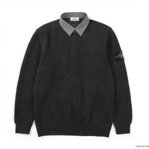 STONE ISLAND最新モデル偽2件ニットセーター