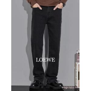 LOEWE新春夏メンズトレンド刺繍水洗マイクロストレッチストレートジーンズ