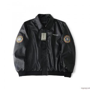 Balenciagaダミーpuレザージャケットジャケット男女同型