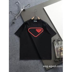 偽 ブランド 購入プラダ半袖Tシャツ使い勝手の良いトレンド 高級品 雑誌掲載