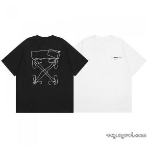 ブランド 通販 激安限定人気セール アイドル着用 大評判のデザインOff-White半袖Tシャツ
