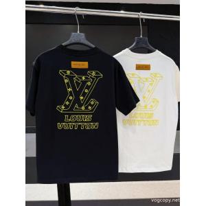 偽物 ブランド ショップ個性的な素材感も魅力 大人っぽい 優等品LOUIS VUITTON半袖Tシャツ
