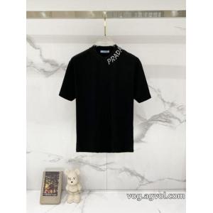 プラダ半袖Tシャツ激安 通販 専門店抜群な通気性 話題のブランド 今年人気定番