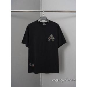 着回し力抜群のシンプル 今っぽいトレンド 2026新作限定半袖TシャツCHROME HEARTSブランド コピー 販売