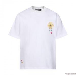 上品キレイ VIPセールで奇跡 透け感優しいブランド アクセサリー 激安半袖TシャツCHROME HEARTS