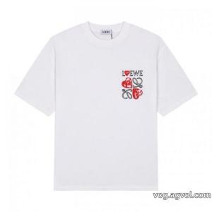 LOEWE最安値に挑戦 使えて可愛いデザイン 最終セール半袖Tシャツ激安 ブランド 通販