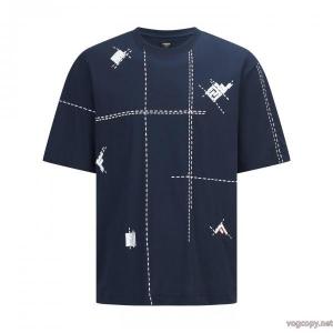 コピー 商品 ブランド半袖Tシャツ清涼感あるカジュアル 新色登場 最新アイテムFENDI