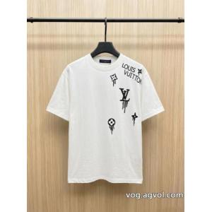 ブランド 偽物 通販話題の新作到着 上品でファッション 2026季人気定番半袖TシャツLOUIS VUITTON
