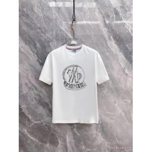 MONCLER激安 通販 ブランド最安値に挑戦 期限限定 今季のトレンド人気新作半袖Tシャツ