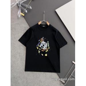 2026新作大注目 大注目 スタイルアップ見えなシンプル半袖TシャツFENDI偽 ブランド