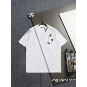半袖Tシャツ偽物 通販 サイトPRADA夏季新作品 気軽に着れる 格好良いアイテム