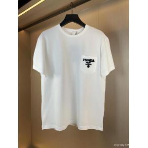 上品でファッション 注目新ブランド 品質保証得価半袖Tシャツ激安 通販 専門PRADA