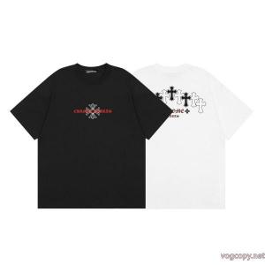 偽 ブランド 通販夏春物先行発売  長く愛用できる 格好いいCHROME HEARTS半袖Tシャツ
