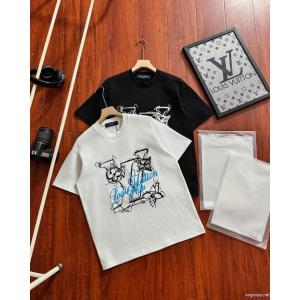 海外モデル 柔らかな着心地 人気爆発新作登場コピー 商品 ブランド半袖TシャツLOUIS VUITTON