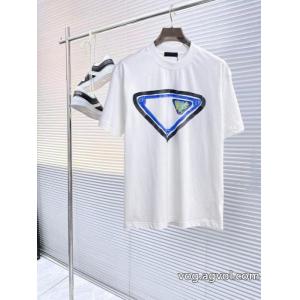 赤字覚悟の超破格 新作多色!! 精巧な逸品半袖Tシャツブランド 偽物 激安 通販PRADA