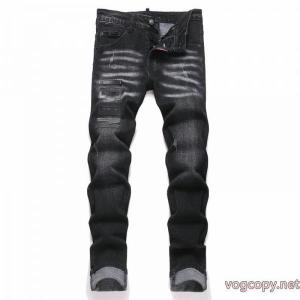 DSQUARED 2 2026新型トレンディアルファベットカップル水洗ストレッチジーンズ
